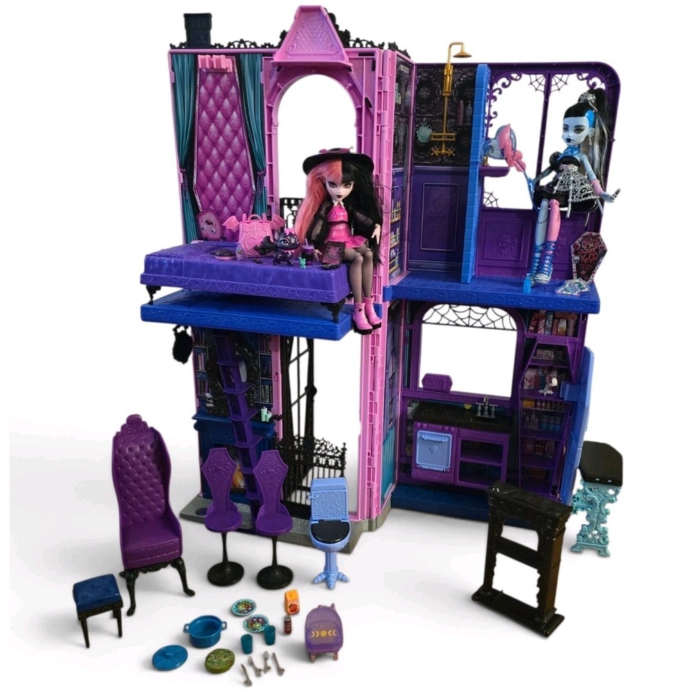 Monster High Boo-tique Hotel Playset Lot Frankie Stein & Draculaura Accessories